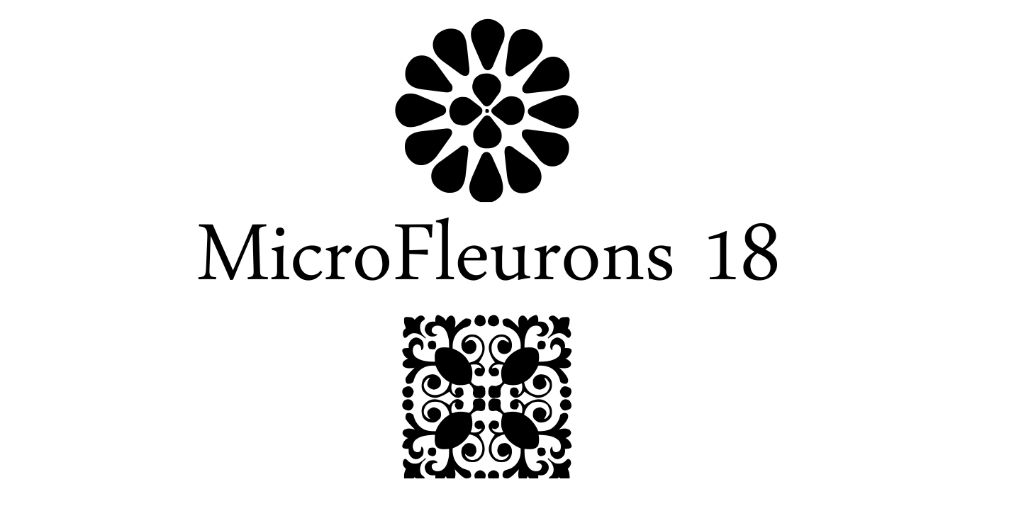 Micro Fleurons Eighteen font